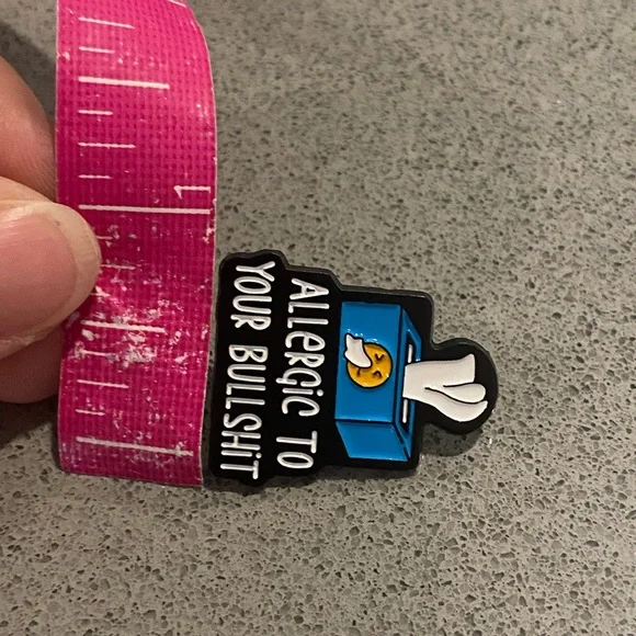 Humorous Blue Enamel Pin - Picture 4 of 4